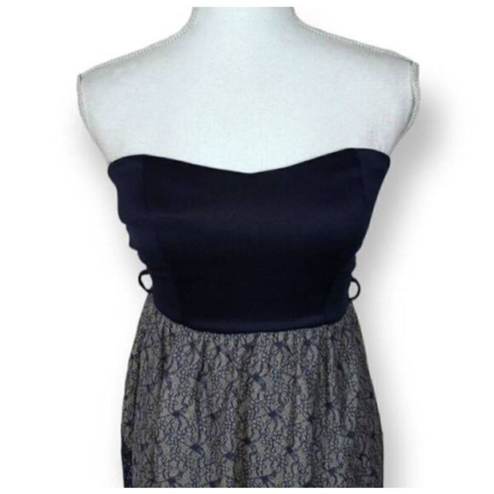 JANUARY 7 NAVY & WHITE STRAPLESS DRESS SZ.S EUC BELT NOT INCLUDED. - Picture 3 of 7